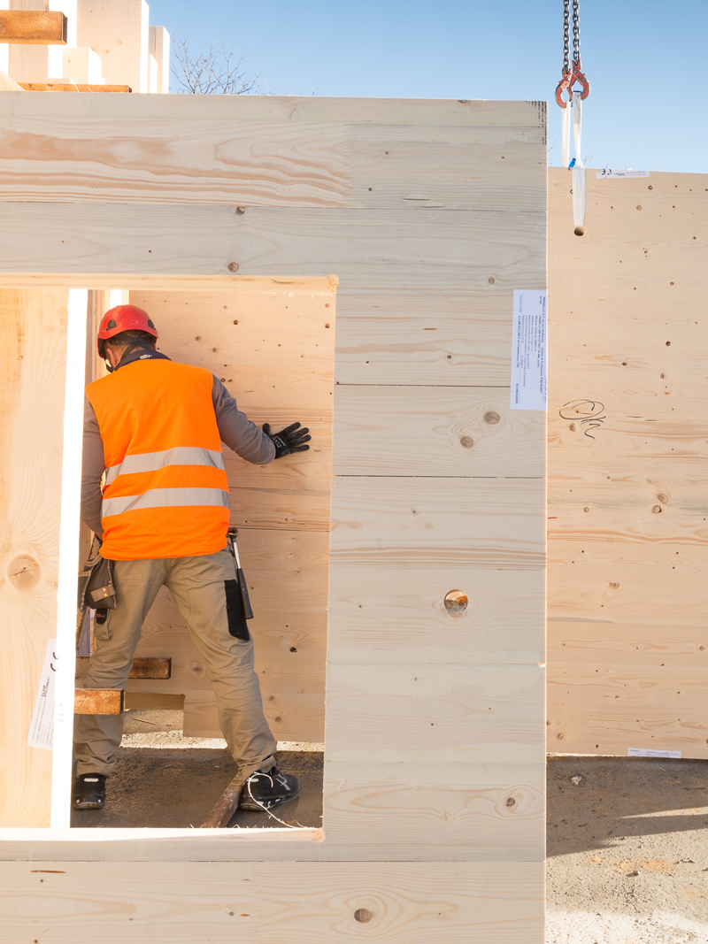 Installation of CLT and Mass Timber shell by CLT Greece