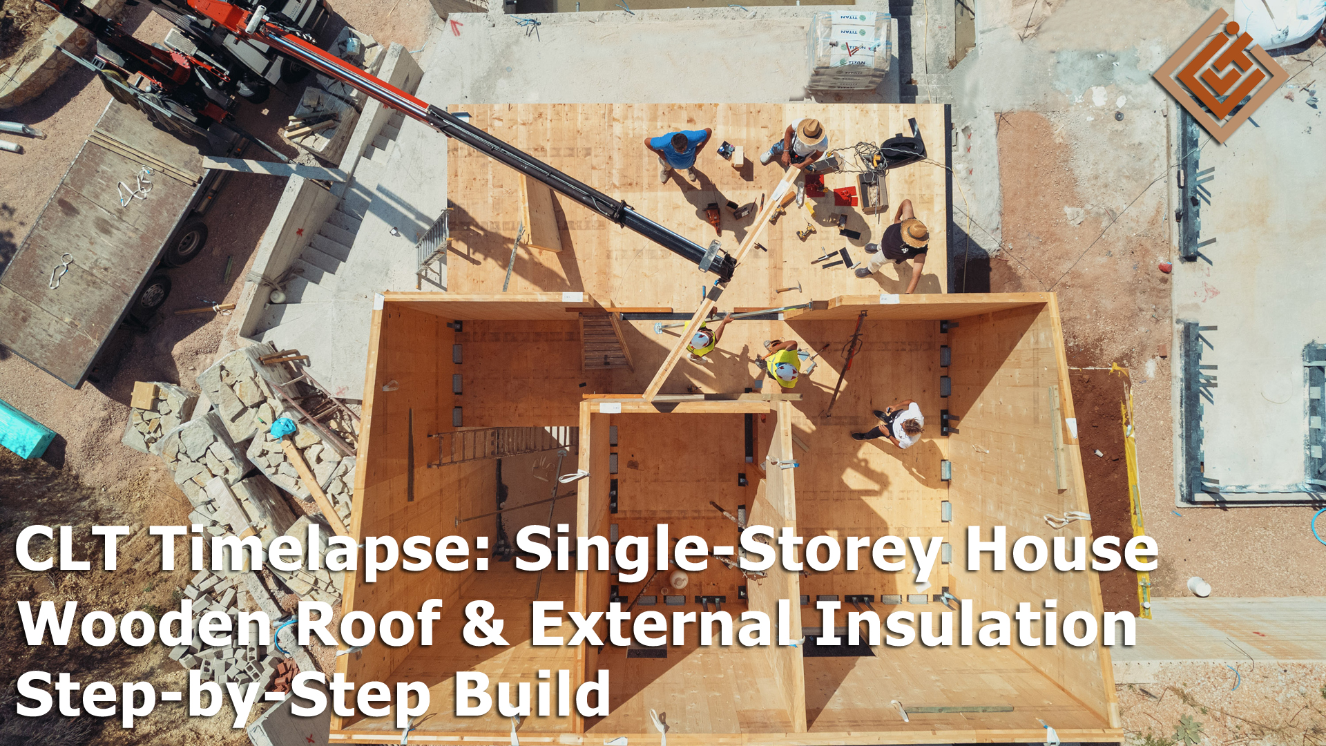 How a House Made of CLT Is Built: From the Concrete Parapet to the Finished Roof